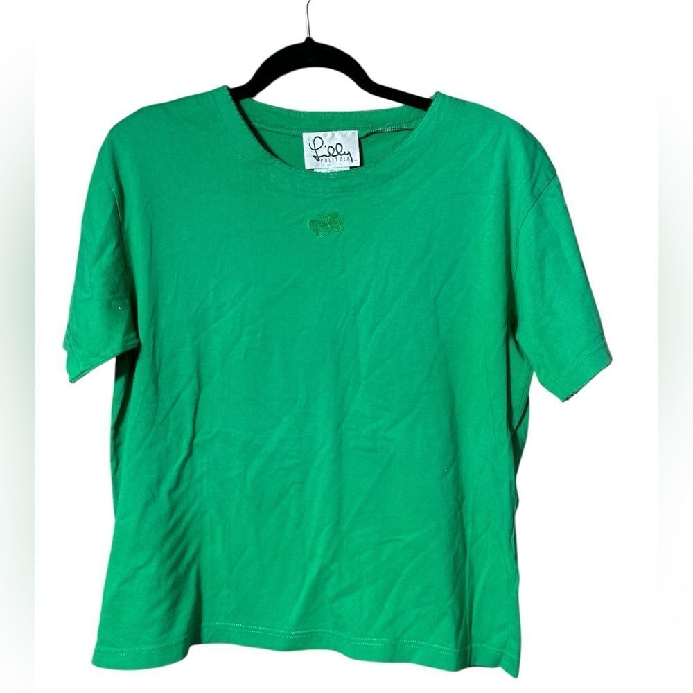 Lilly Pulitzer Vintage Green Butterfly T-Shirt Size X Large
